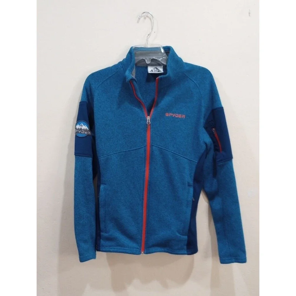 Spyder Empire Blue Fleece Full-Zip Jacket, Men's Size S